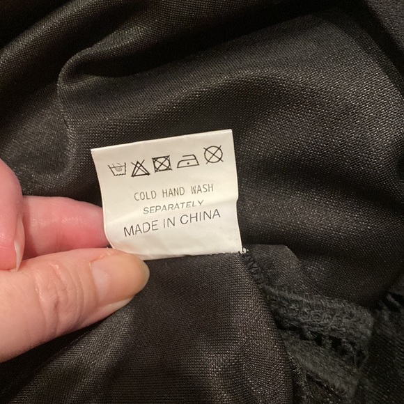 Missguided - Black Pencil Skirt - Peekaboo Crochet & Sheer Mesh Detail, size 12 - Picture 12 of 14